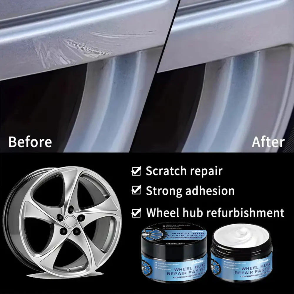100g Car Wheel Scratch Repair Paste, Tire Wheel Scratch Repair Paint Paste - Aluminum Alloy Wheel Repair