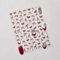5D Pink White Black Bowknot Ribbon Pearl Sweet Bow Nail Sticker Adhesive Nail Art Decoration Parts Stickers Manicure Decals