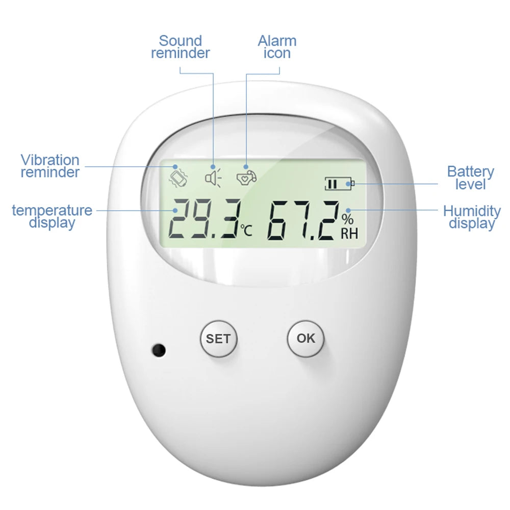 Wireless Bedwetting Alarm Pee Alarm with Receiver10-20M Range Vibration Reminding  for Boys Grils Kids Potty Training Elder Care