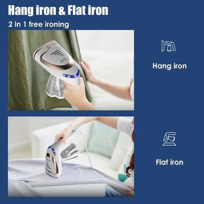 Handheld Garment Steamer for Clothes 1600W Powerful Electric Steam Iron Foldable Portable Traveling Clothes Steamer Home