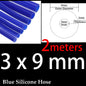 3x9mm Inner Diameter 3mm Thickness 3mm Blue Red Black Car Vacuum Silicone Hose Universal Racing Line Pipe Tube 1/2/3/5/10 meters