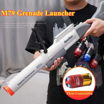 M79 Shell Ejecting Soft Bullet Toy Gun for Outdoor Shooting CS Game Manual Loading Launchers Toys Christmas Gift for Adult