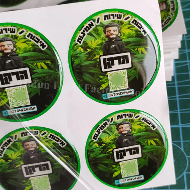 Custom Epoxy Resin Dome 3D Gel Sticker Transparent Shape Logo Personalized Waterproof  Self-adhesive Crystal Glass Label Clear