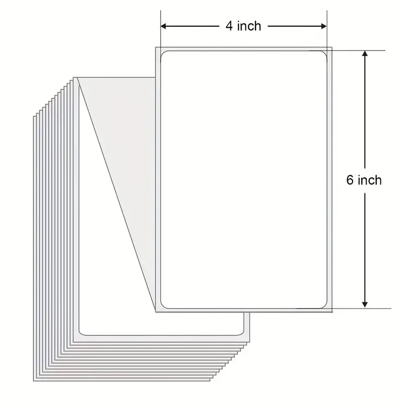 4x6inch Thermal Printer Papers White Labels Sticker 100x150mm For Shipping Labels DHL UPS Express LOGO Barcode For P50/D100/D200