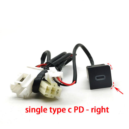 For VW Golf 6 MK6 Jetta 5 MK5 Scirocco 2006 - 2012 Car USB Charger PD Quick Charge QC3.0 Auto Phone Charging Adapter Button