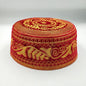 Muslim Prayer Hats Red Cotton Embroidery Kufi Cap Turban Indian Style for Men Saudi Arabia Islamic Clothing Jewish Islamism Scar