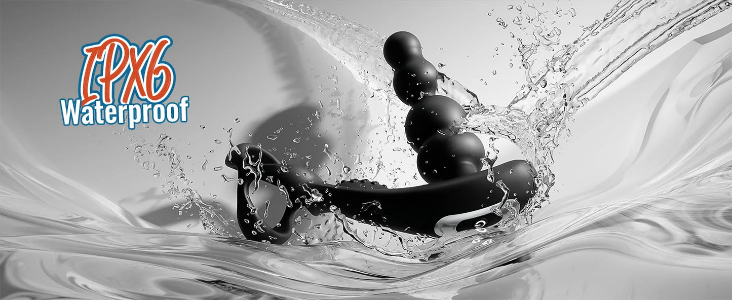 Anal Vibrator 360 Rotate Anal Beads Male Prostate Massager with Cock Ring Wireless Control Vibrating Butt Plug Sex Toys for Men