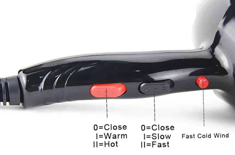 For Hairdresser and Hair Salon Long Wire EU Plug Real 2300W Power Professional Blow Dryer Salon Hair Dryer Hairdryer
