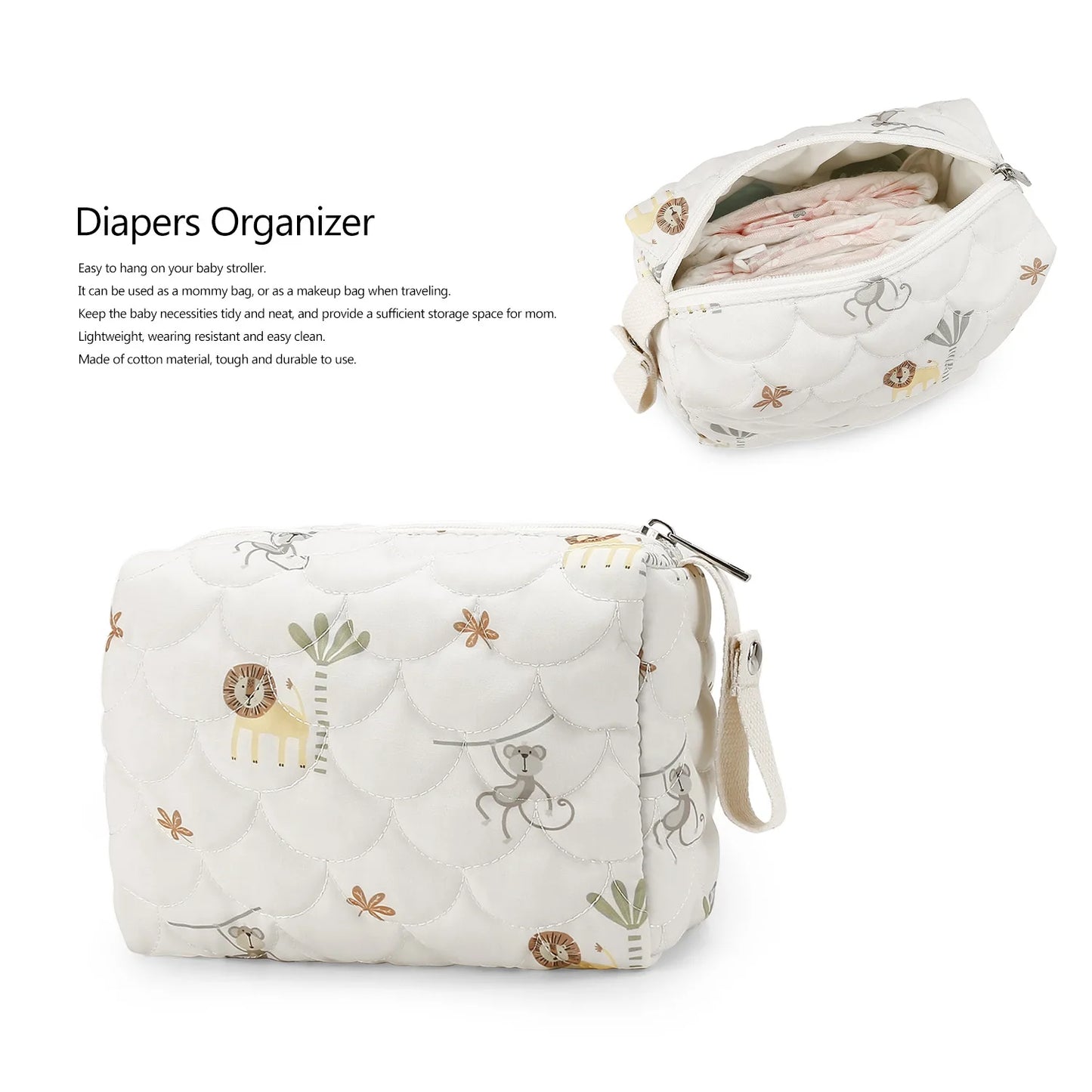 Baby Diaper Bag Waterproof Nappy Bag Reusable Wet/Dry Storage Handbag For Stroller Travel Mommy Pouch Rainbow Printed