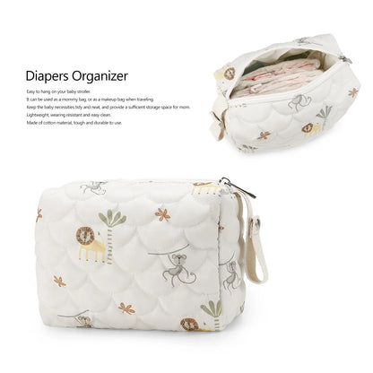 Baby Diaper Bag Waterproof Nappy Bag Reusable Wet/Dry Storage Handbag For Stroller Travel Mommy Pouch Rainbow Printed