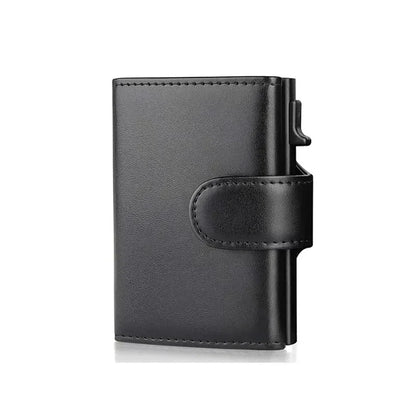 RFID Blocking Microfiber Genuine Leather Men Wallets Fashion Trifold Card Holder Money Bag Smart Slim Thin Coin Pocket Purse