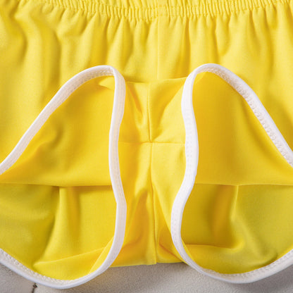 Sexy Running Elastic Sport Shorts Men's Summer Shorts Hot Pants Bar Nine Points Slim Fit Cotton Milk Silk Men's Fashion