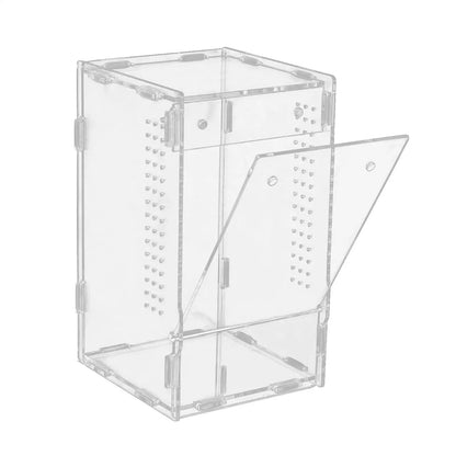 Reptile Enclosure Front Opening Escape Proof Habitat Acrylic Jumping Spider Habitat for Observation Home Pet Store Bedroom