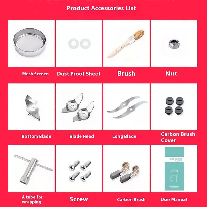 Electric Grain Mill Grinder Stainless Steel Pulverizer Powder Machine for Dry Herbs Grains Spices Cereals Coffee Corn 800G