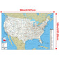 English Map USA Map Road Map Canvas Painting Living Room Home Decoration Children School Supplies