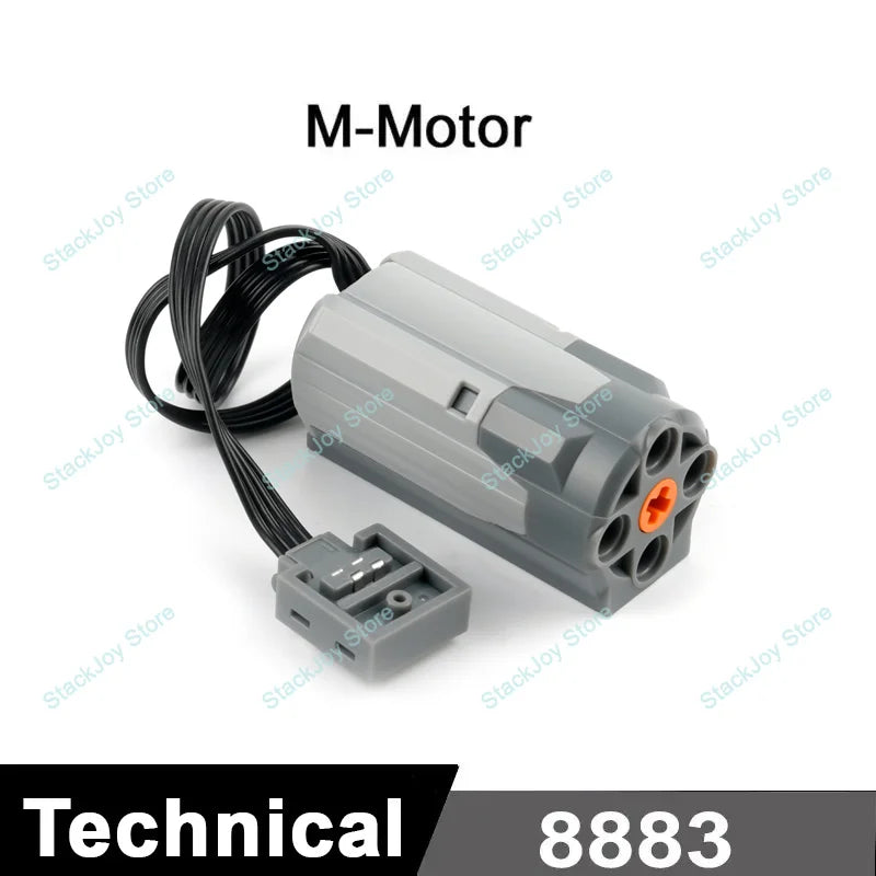 MOC Power Functions M/L/XL Motor Battery Box IR Remote Receiver for RC Car Robot Model Building Blocks Technical Modified Parts