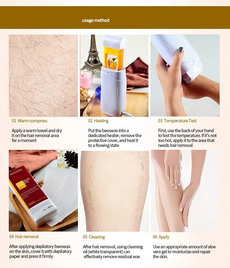 Wax Warmer for Hair Removal Double Depilatory Roll On Wax Heater Mild Home Waxing Machine Suitable for Arm Legs Face Back Armpit