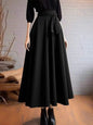 ZANZEA Elegant Maxi Skirts 2026 Women Elastic Waist Jupes Casual Faldas Saia Belted High Waist Fashion Solid Street Overskirts