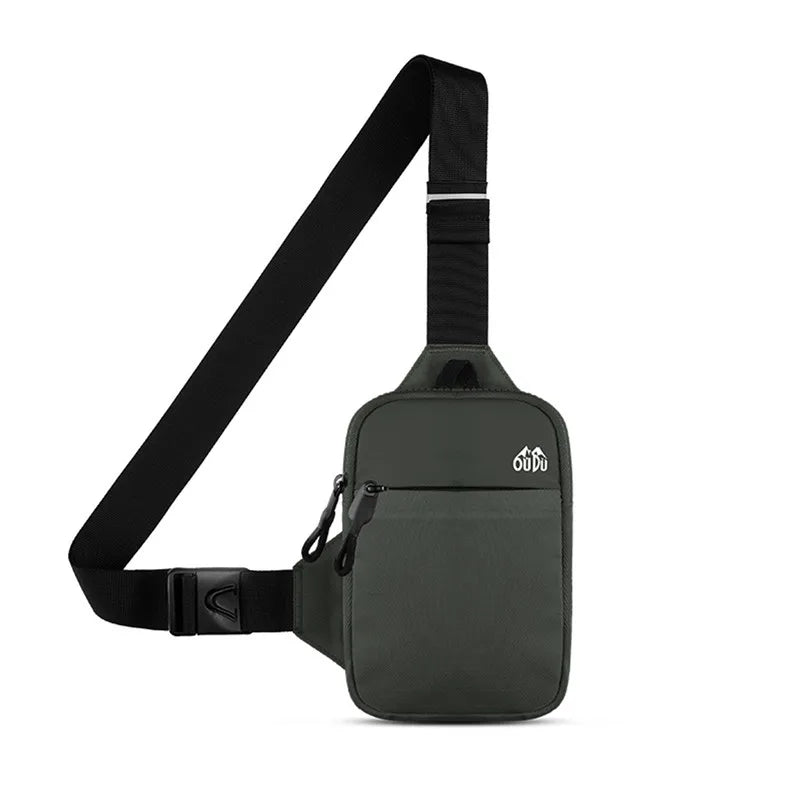 Men Crossbody Bag Mini Waterproof Leisure Fashion Mobile Phone Chest Bag Business Commuting Outdoor Sport Shoulder Crossbody Bag