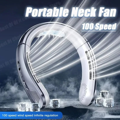 Mini naujas USB pakabinamas ventiliatorius ant kaklo 8000 mAh įkraunamas be menčių nešiojamasis tylus LED skaitmeninis ekranas elektrinis ventiliatorius oro aušintuvas