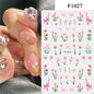 1PCS Marbled Nail Sticker 3D Abstract Lines Sticker Nail Art Supplies Nail Decals Y2K Laser Butterfly Ladies Nail Art Decoration