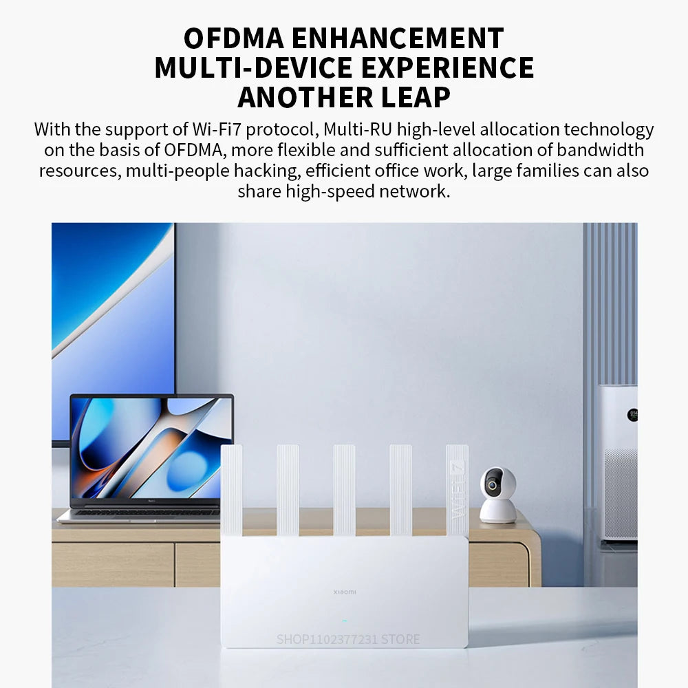 New XIAOMI Router BE5000 WiFi 7 5011Mbps 2.5GHz Network Port 512MB Memory Dual Broadband Access Network Security Protection  -CN