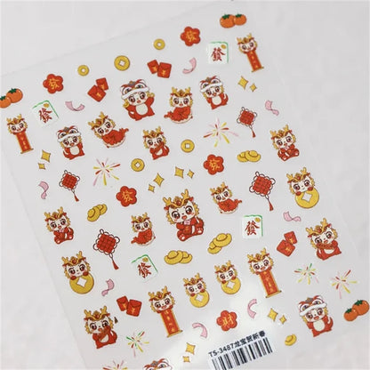 1pcs 5D Kawaii Jelly Nail Art Stickers Cute Jellyfish Self Adhesive Nail Art Decorations Stickers DIY Cartoon Manicure Decals