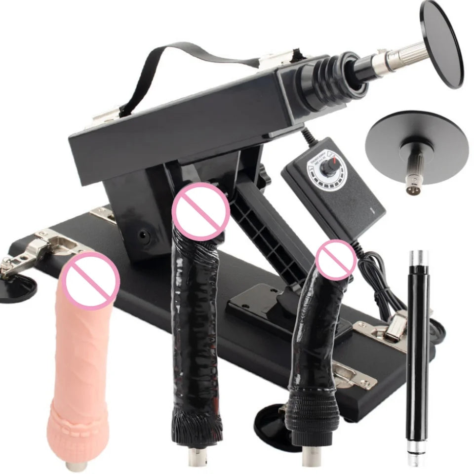 FREDORCH Sex Machines More Attachment Masturbating Pumping Sex Gun Adjustable with Dildo Couples Sex Toy Love Machine for Couple