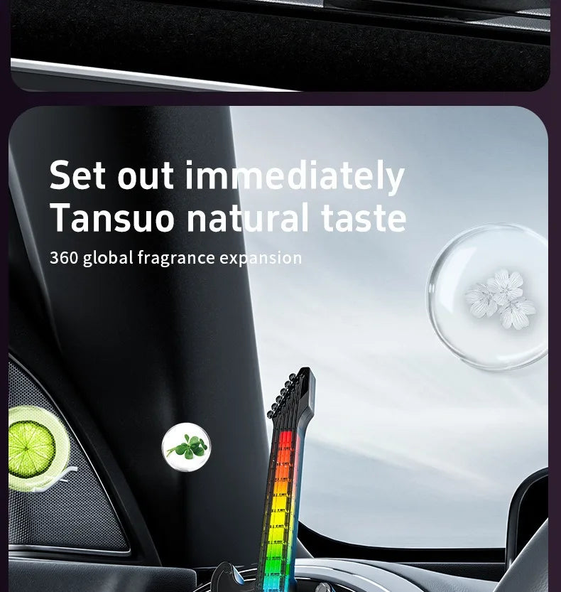 1PC Car Air Conditioner Vent Guitar Aromatherapy Atmosphere Light Perfume Fragrance Decorative Music Pickup Lamp Car Accessories