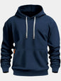 Fall/Winter New Arrival Men's Fleece Hoodie High Quality Solid Color Hooded Sweatshirt Male Fashionable Street Style Sweatshirt