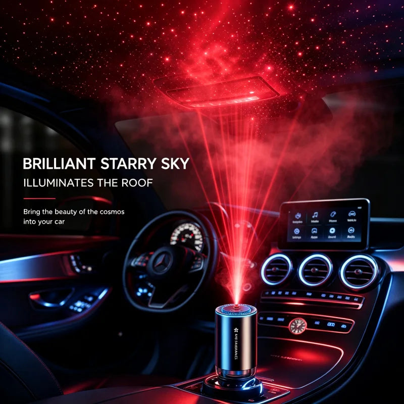 Smart Car Aroma Diffuser Set with 3 Bottles Essential Oils, Rechargeable Automatic Spray Car Air Freshener, Intelligent Car Perfume Aromatherapy Machine for Car & Home