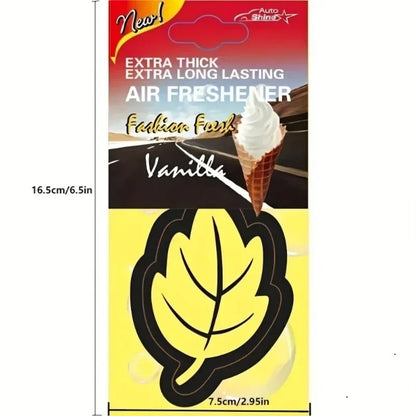 60/120/240/360/600pcs Leaf Shape Car Air Freshener Natural Scented Tea Paper Auto Hanging Vanilla Perfume Fragrance
