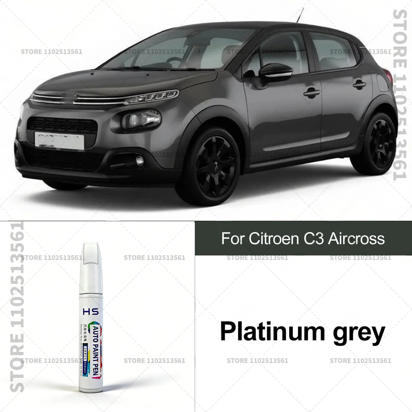 Touch Up Paint Pen Quick Repair Car Scratch Chip Paint Brush Cosmo blue black Montana green Ploar white For Citroen C3 Aircross