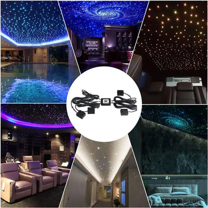 RGBW 1/2/4 split machine Car Roof Star Light APP Control Fiber Optic Star Ceiling Light Starry Sky ceiling for Car Home