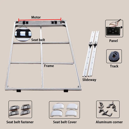 Caravan 12V/24V/220V Adjustable Bed Lift System Aluminum, RV Campervan Bed Lift, Motorhome Accessories, Customisable Dimensions