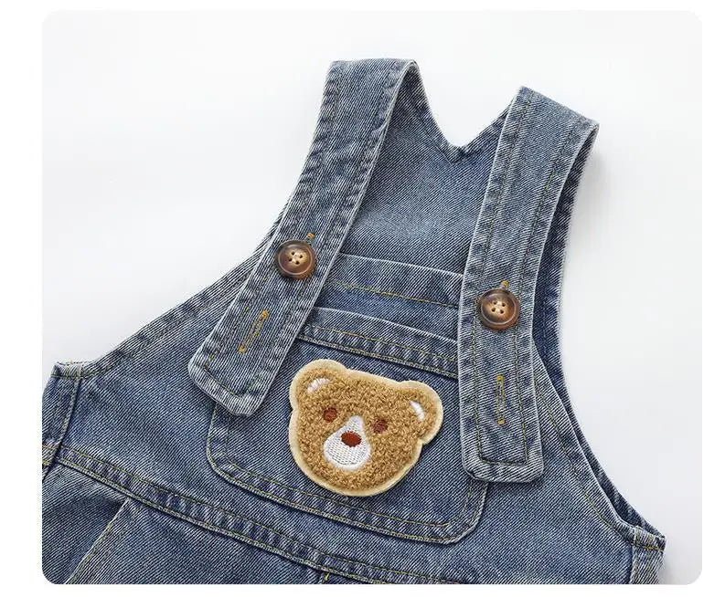 Soft Cotton Baby Boys Overalls Spring Autumn Kids Cartoon Long Pants Casual Girls Jumpsuits Children Clothes Suspender Trousers