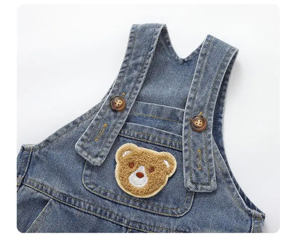 Soft Cotton Baby Boys Overalls Spring Autumn Kids Cartoon Long Pants Casual Girls Jumpsuits Children Clothes Suspender Trousers