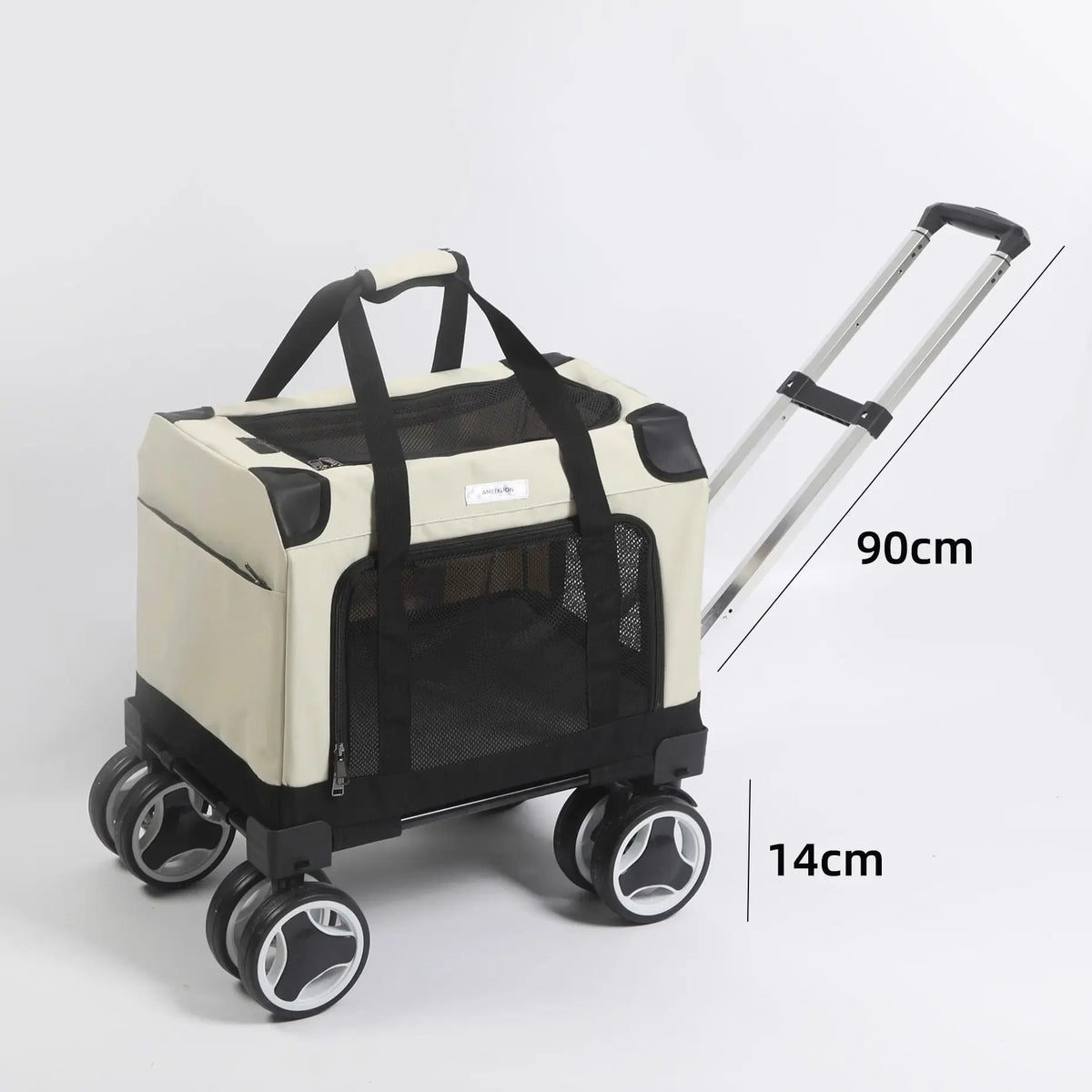 FurStarLarge Pet Rolling Carrier With Wheels Multi-Cat Travel Trolley Bag Spacious Dog Carrier Backpack Portable Car Seat Pet St