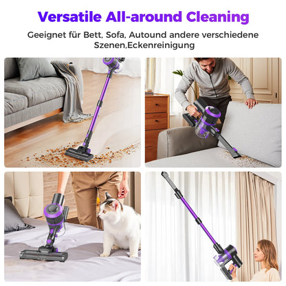 400W 4 in 1 Handheld Vacuum Cleaner Built-in 2500mAh Battery 20-30Kpa Strong Suction Wireless Portable Vacuum Blower Inflator Pump for Car Home Cleaning