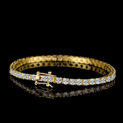 Factory Price D VVS1 Moissanite Tennis Bracelet 925 Sterling Silver Single Row Classics with GRA Bracelets for Women Man Jewelry