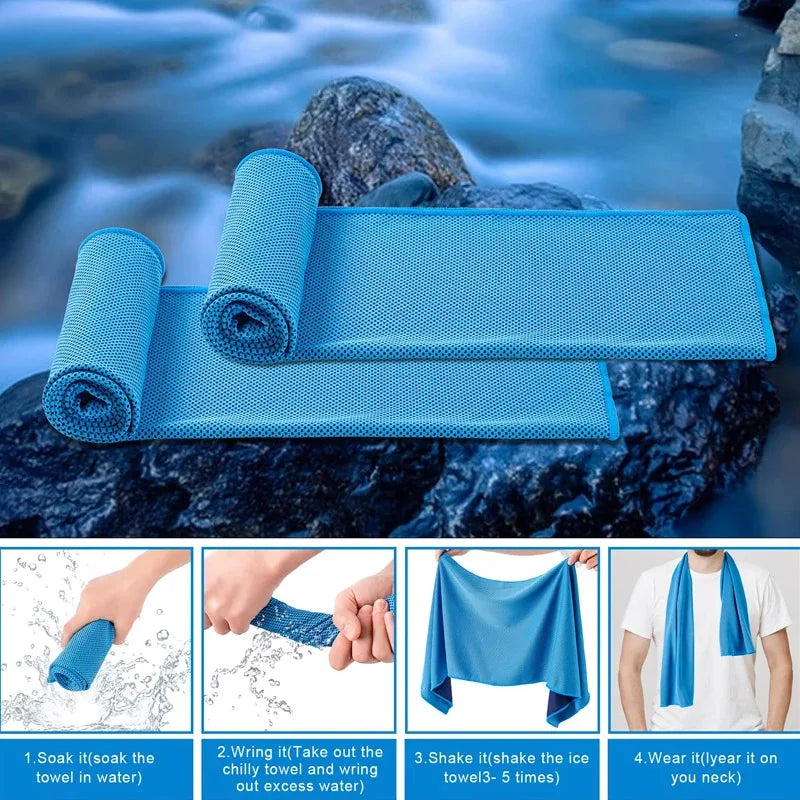 Outdoor Microfiber Quick-Dry Sports Cooling Ice Towel Cold Towel Fitness Cool Towel Camping
