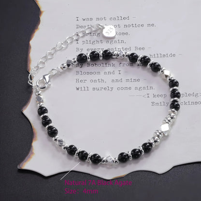 VENTFILLE 925 Sterling Silver Butterfly Bracelet for Girl Bead String Design Insect Fashion Versatile Jewelry Gift Dropshipping