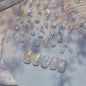 Shiny Blowing Bubble Nail Decorations Stickers 5D Shell Light Love Cat Bubble Transfer Slider Sticker DIY Summer Manicure Decals