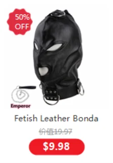 Erotic Fetish Costumes of Leather Bdsm Bondage Hood Mask with Mouth Hole for Couples Adults Slave Rolplay Flirting Games