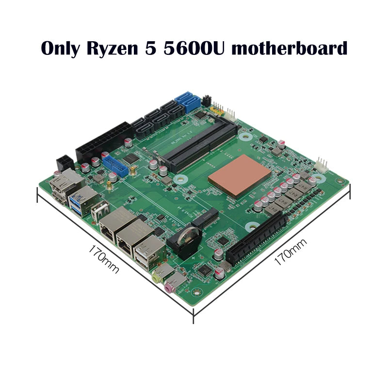 AMD Ryzen 7 5800H/5825U R9 5900HX 8-Bay NAS Motherboard 8*SATA 3*NVMe 2*2.5G LAN 2*DDR4 Gaming Firewall Mini ITX Mainboard PC
