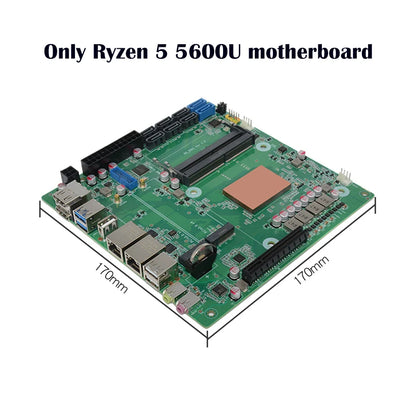 AMD Ryzen 7 5800H/5825U R9 5900HX 8-Bay NAS Motherboard 8*SATA 3*NVMe 2*2.5G LAN 2*DDR4 Gaming Firewall Mini ITX Mainboard PC