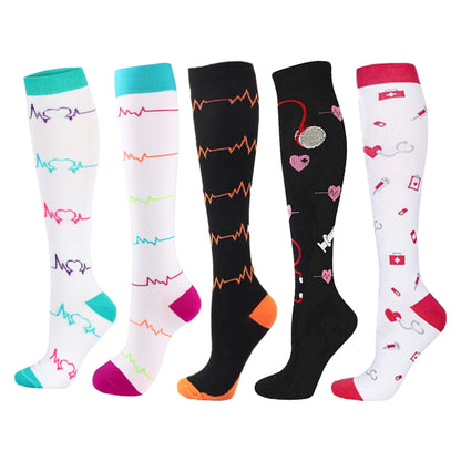 58 Style Compression Socks Medical Edema Diabetes Varicose Vein Stockings Graduated Pressure Legging Nursing Knee High Stockings