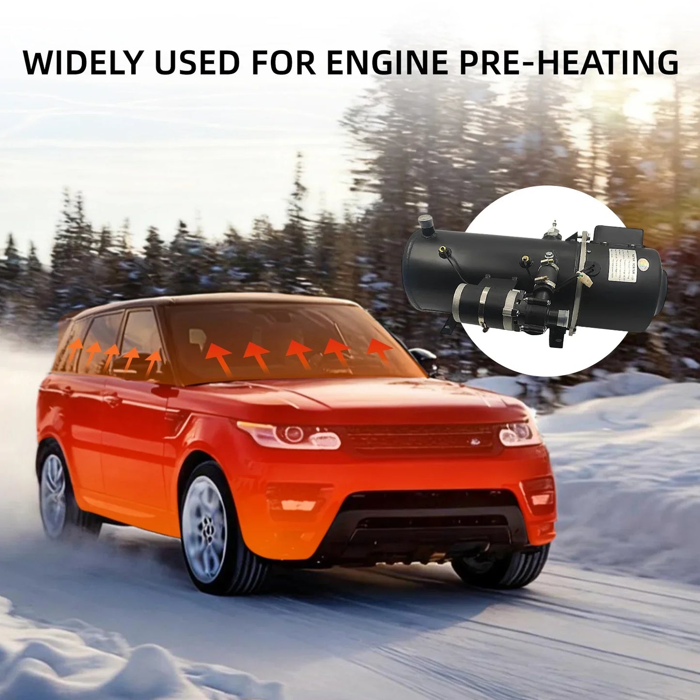 SIHAO 5KW/16.3KW Liquid Fuel Parking Heater Vehicle Auxiliary Heater for Engine Startup Cabin Heating and Windshield Anti-Frost Applications