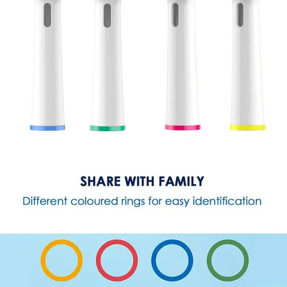 4-24pcs Dual Clean Replacement Brush Head Compatible with OralB Electric Toothbrushes Fit 100 500 1000 2000 3000 5000 6000 7000
