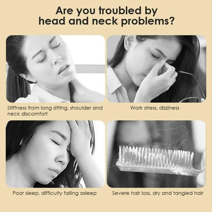 Lymphatic Contour Face Brush & Wooden Meridian Massage Comb Anti-static 6-Claw,Jawline Sculpting,Drainage Massager for Face&Head